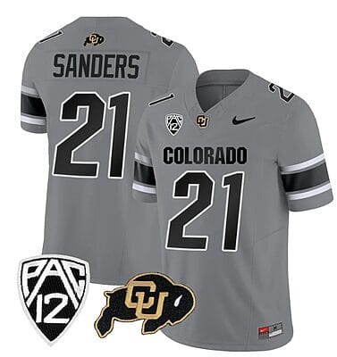 Colorado Buffaloes Shilo Sanders Jersey #21 Vapor College Football All Stitched Gray