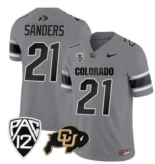 Colorado Buffaloes Shilo Sanders Jersey #21 Vapor College Football All Stitched Gray