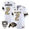Colorado Buffaloes Shedeur Sanders Jersey #2 Vapor College Football All Stitched White