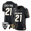 Colorado Buffaloes Coach Pride Jersey #21 Vapor Limited College Football All Stitched Black