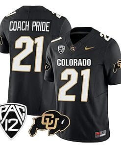 Colorado Buffaloes Coach Pride Jersey #21 Vapor Limited College Football All Stitched Black