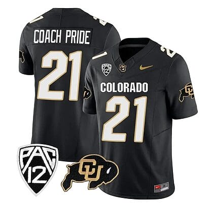 Colorado Buffaloes Coach Pride Jersey #21 Vapor Limited College Football All Stitched Black