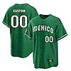 Custom Mexico Baseball Jersey 2023 World Cool Base All Stitched Green