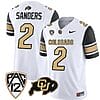 Colorado Buffaloes Shedeur Sanders Jersey #2 Vapor College Football All Stitched Black Sleeves