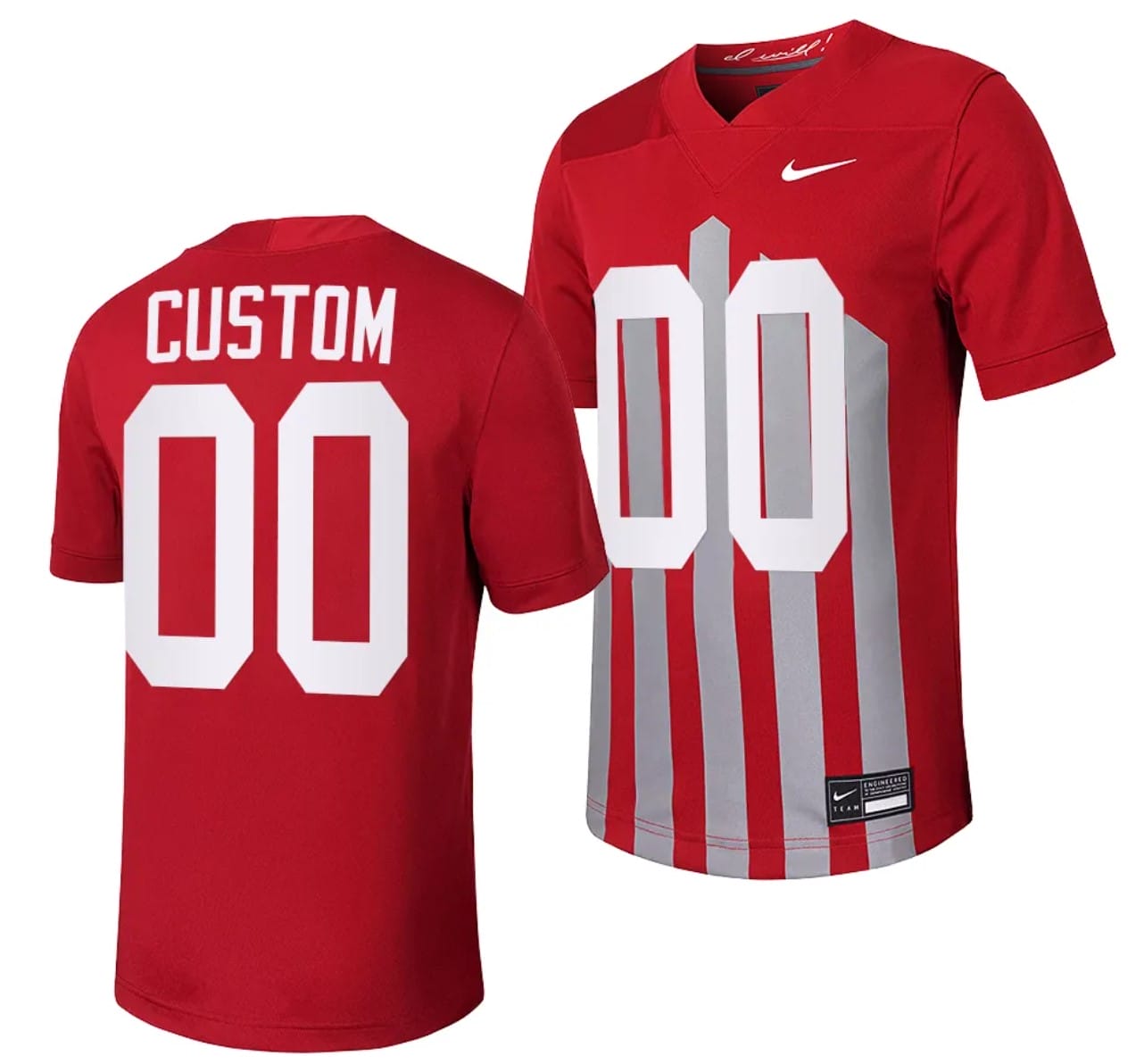 Custom Iowa State Cyclones Jersey Name and Number Throwback College Football Cardinal