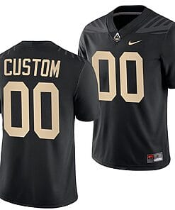 Custom Purdue Boilermakers Jersey Name and Number College Football Black