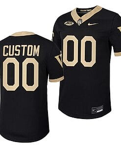 Custom Wake Forest Demon Deacons Jersey Name and Number Home College Football Black Replica