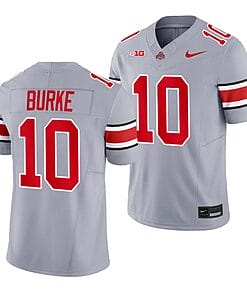 Denzel Burke Jersey Ohio State Buckeyes #10 2023 Alternate Gray Limited Football