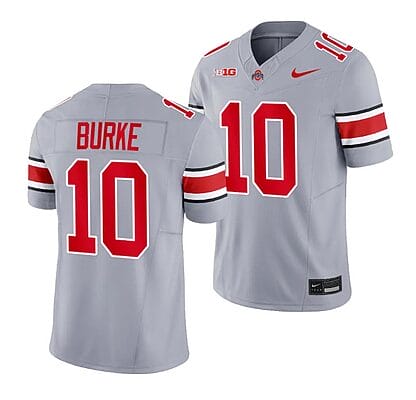 Denzel Burke Jersey Ohio State Buckeyes #10 2023 Alternate Gray Limited Football