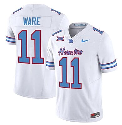 Houston Cougars Oilers Andre Ware Jersey #11 Inspired Vapor College Football 2023 All Stitched White