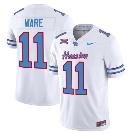 Houston Cougars Oilers Andre Ware Jersey #11 Inspired Vapor College Football 2023 All Stitched White