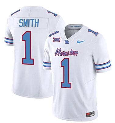Houston Cougars 2023 Oilers Donovan Smith Jersey #1 Inspired Vapor College Football All Stitched White
