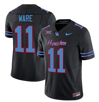Houston Cougars Oilers Andre Ware Jersey #11 Inspired Vapor College Football 2023 All Stitched Black