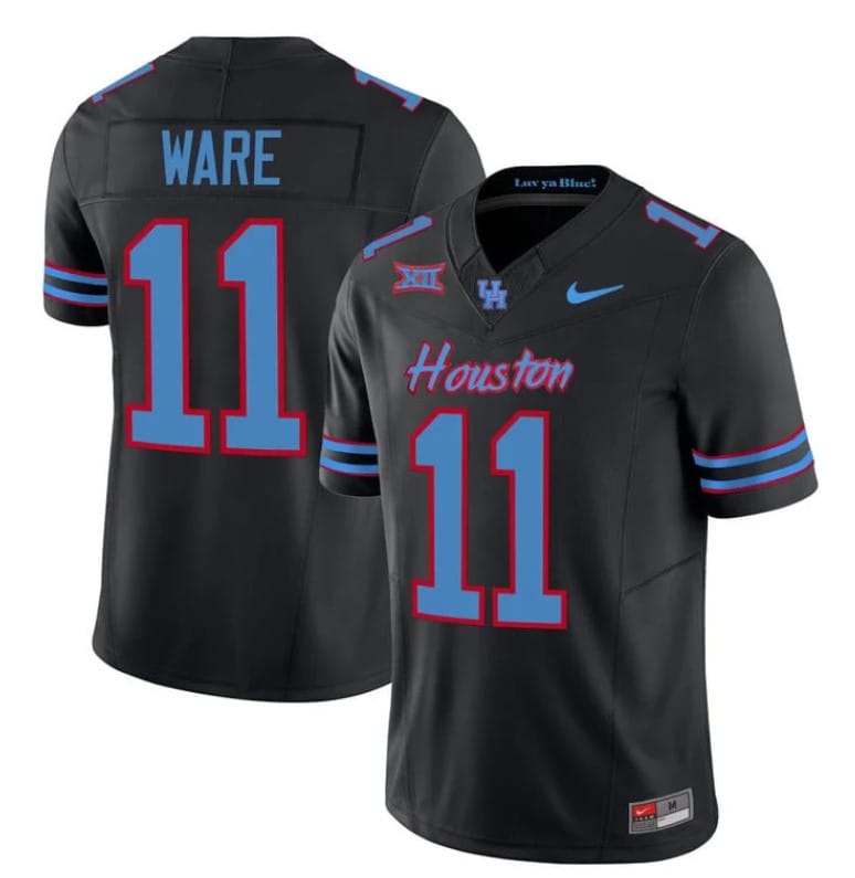 Houston Cougars Oilers Andre Ware Jersey #11 Inspired Vapor College Football 2023 All Stitched Black
