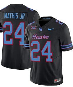 Houston Cougars Oilers Tony Mathis Jr Jersey #24 Inspired Vapor College Football 2023 All Stitched Black