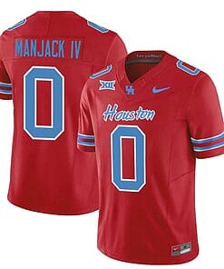 Houston Cougars Oilers Manjack IV Jersey #0 Inspired Vapor College Football 2023 All Stitched Red