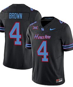 Houston Cougars Oilers Samuel Brown Jersey #4 Inspired Vapor College Football 2023 All Stitched Black