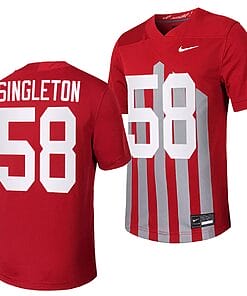Iowa State Cyclones JR Singleton Jersey #58 Throwback College Football Game Cardinal
