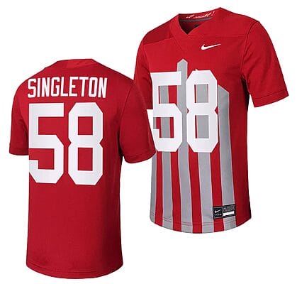 Iowa State Cyclones JR Singleton Jersey #58 Throwback College Football Game Cardinal
