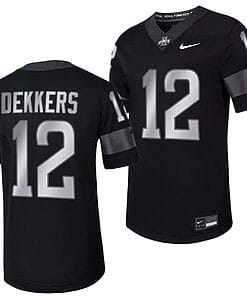Iowa State Cyclones Hunter Dekkers Jersey #12 Alternate College Football Black
