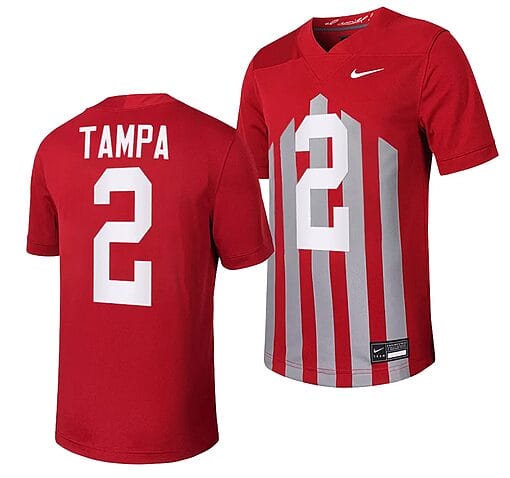 Iowa State Cyclones TJ Tampa Jersey #2 Throwback College Football Game Cardinal