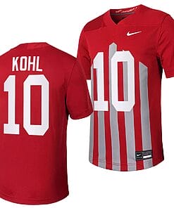 Iowa State Cyclones JJ Kohl Jersey #10 Throwback College Football Game Cardinal