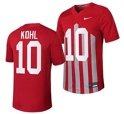 Iowa State Cyclones JJ Kohl Jersey #10 Throwback College Football Game Cardinal