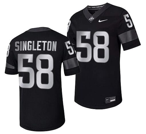 Iowa State Cyclones JR Singleton Jersey #58 Alternate College Football Black