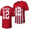Iowa State Cyclones Hunter Dekkers Jersey #12 Throwback College Football Game Cardinal