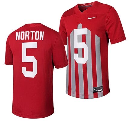 Iowa State Cyclones Cartevious Norton Jersey #5 Throwback College Football Game Cardinal