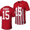 Iowa State Cyclones Brock Purdy Jersey #15 Throwback College Football Game Cardinal