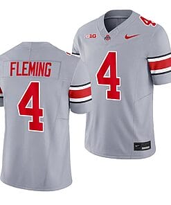 Julian Fleming Jersey Ohio State Buckeyes #4 2023 Alternate Gray Limited Football