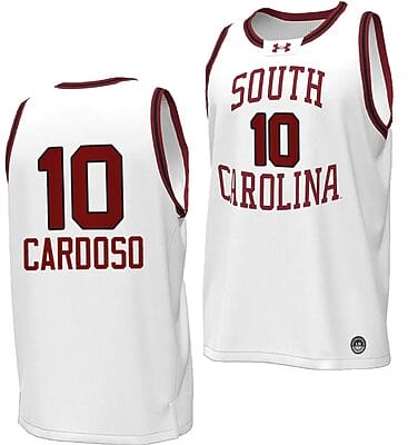 Kamilla Cardoso Jersey #10 South Carolina Gamecocks Basketball Throwback Replica White