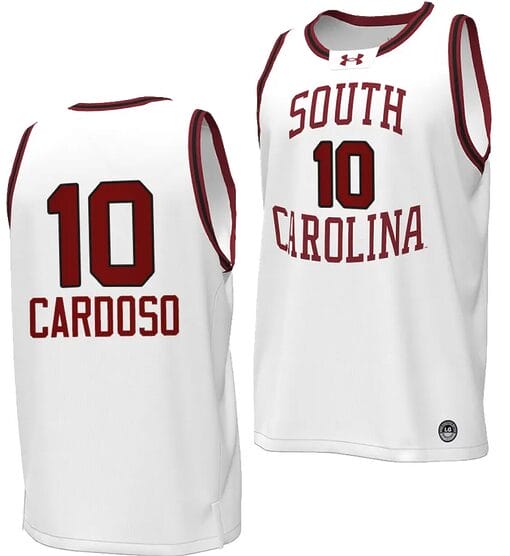 Kamilla Cardoso Jersey #10 South Carolina Gamecocks Basketball Throwback Replica White