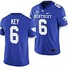 Kentucky Wildcats Dane Key Jersey #6 College Football Game 2023 Blue
