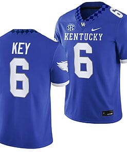Kentucky Wildcats Dane Key Jersey #6 College Football Game 2023 Blue