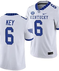 Kentucky Wildcats Dane Key Jersey #6 College Football Game 2023 White