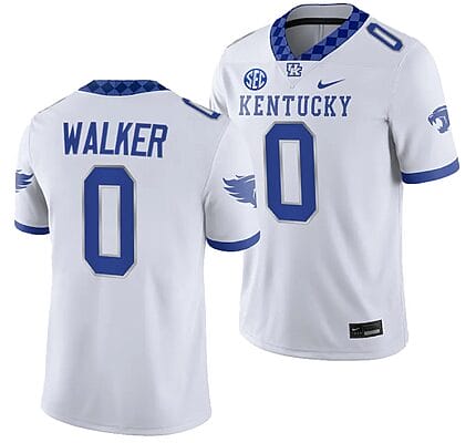Kentucky Wildcats Deone Walker Jersey #0 College Football Game 2023 White