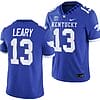 Kentucky Wildcats Devin Leary Jersey #13 College Football Game 2023 Blue