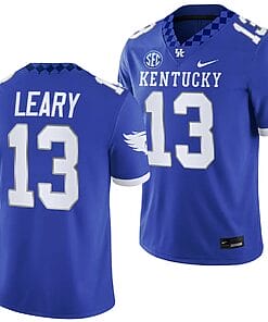 Kentucky Wildcats Devin Leary Jersey #13 College Football Game 2023 Blue