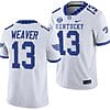 Kentucky Wildcats JJ Weaver Jersey #13 College Football Game 2023 White