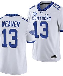 Kentucky Wildcats JJ Weaver Jersey #13 College Football Game 2023 White