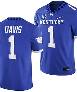 Kentucky Wildcats Ray Davis Jersey #1 College Football Game 2023 Blue