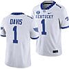 Kentucky Wildcats Ray Davis Jersey #1 College Football Game 2023 White