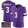 Lsu Tigers Odell Beckham Jr Jersey #3 College Football Let's Geaux Patch Stitched Purple