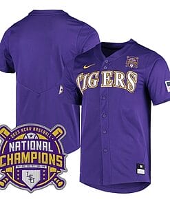 Lsu Tigers National Champions Jersey NCAA College Baseball Stitched Purple