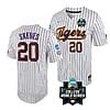 Lsu Tigers Paul Skenes Jersey #20 World Series 2023 NCAA College Baseball Stitched White