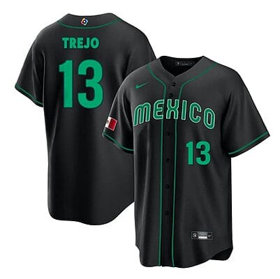 Mexico Baseball Alan Trejo Jersey #13 World Cool Base 2023 Stitched Black