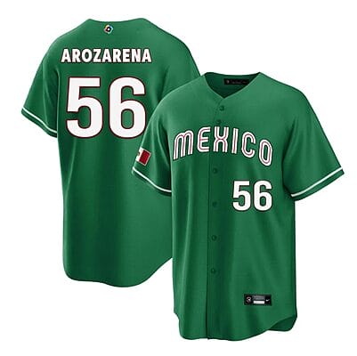 Mexico Baseball Arozarena Jersey #56 World Cool Base 2023 Stitched Green