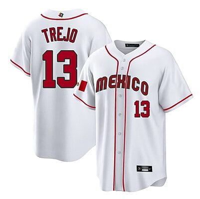 Mexico Baseball Alan Trejo Jersey #13 World Cool Base 2023 Stitched White
